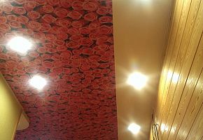 Потолок с арт-печатью фото